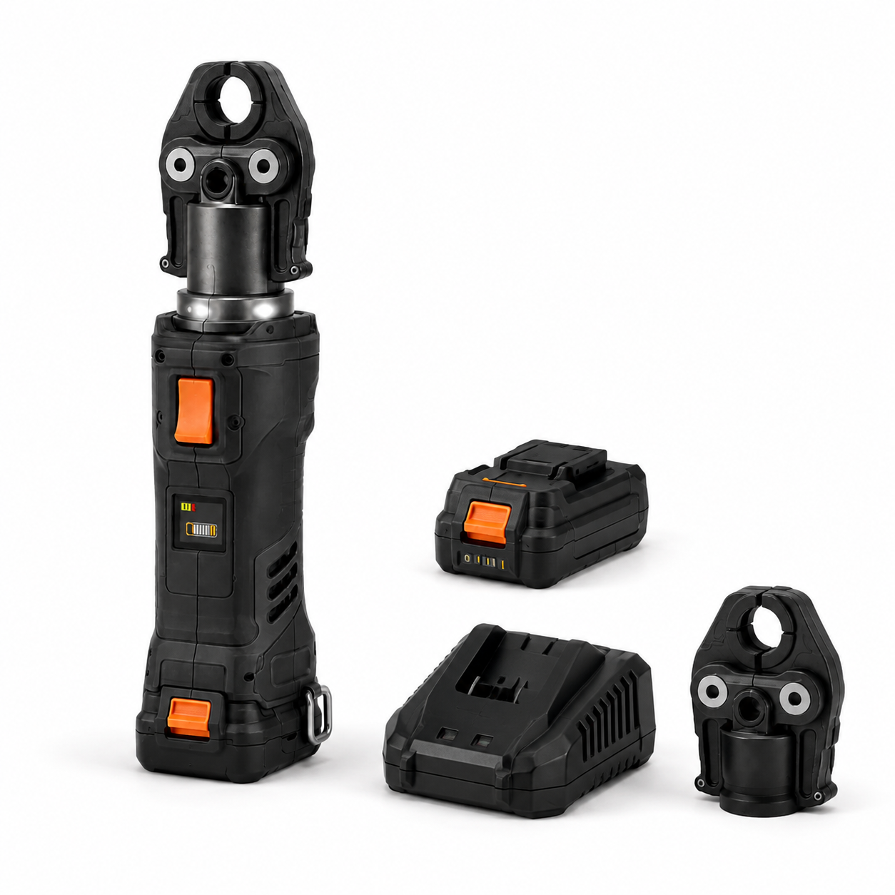 xnesg Akku-Pressmaschine mit 24 kN Presskraft, 360°-Presskopf, Doppel-LED und intelligenter Presskontrolle